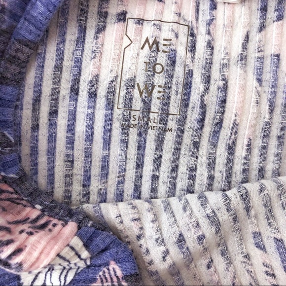 Tropical Flower Ribbed Tight Halter Top - Picture 8 of 8